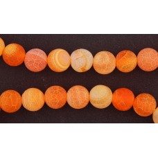 Achatperle gefärbt, meliert, 8mm, orange